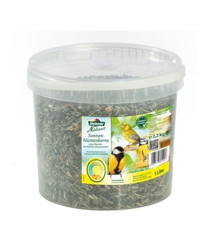 Dehner Natura Premium Wildvogelfutter, Sonnenblumenkerne, Ganzjahresfutter proteinreich / energiereich, hochwertiges Vogelfutter für Wildvögel, 2.2 kg von Dehner