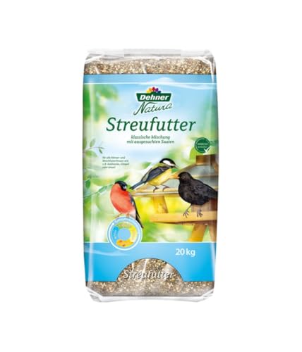 Dehner Natura Premium Wildvogelfutter, Streufutter, Ganzjahresfutter proteinreich / energiereich, hochwertiges Vogelfutter für Wildvögel, 20 kg von Dehner