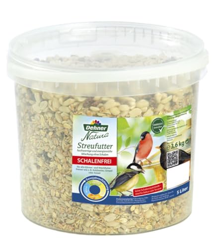 Dehner Natura Premium Wildvogelfutter, Streufutter schalenfrei, Ganzjahresfutter proteinreich / energiereich, hochwertiges Vogelfutter für Wildvögel, 3.6 kg von Dehner