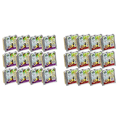 Dehner Natura Wildvogelfutter-Tafeln mit Beeren, 12 x 300 g (3.6 kg) & Natura Wildvogelfutter-Tafeln mit Insekten, 12 x 300 g (3.6 kg) von Dehner