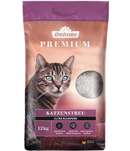 Dehner Premium Katzenstreu Ultra klumpend, 100 % Betonit, 12 kg von Dehner
