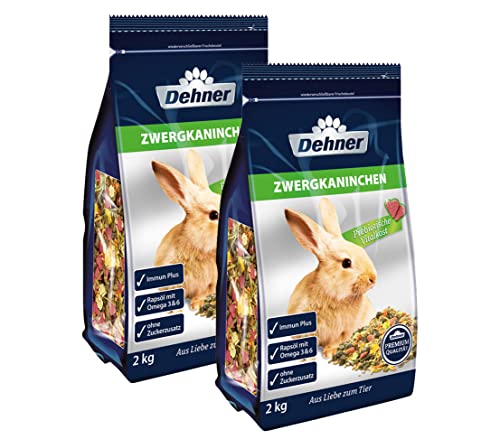 Dehner Premium Zwergkaninchenfutter, 2 x 2 kg (4 kg) von Dehner