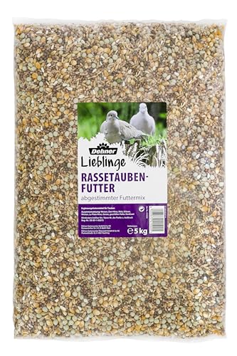 Dehner Rassetaubenfutter in Markenqualität | Taubenfutter | Vogelfutter für Tauben | Körnermischung | Ergänzungsfutter für Rassetauben | hochwertiger Futtermix mit Erbsen, Mais und Hirse | 5 kg von Dehner