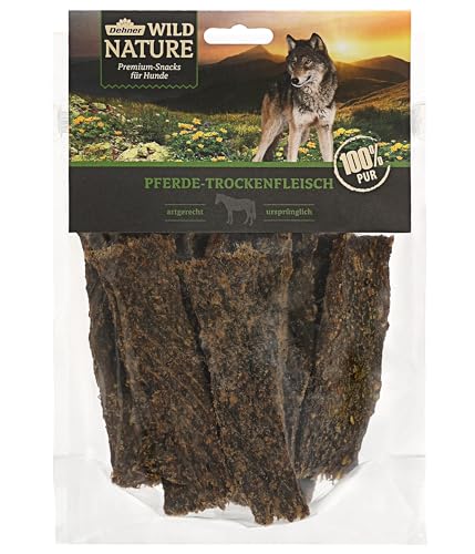 Dehner Wild Nature Hundesnack, Premium Hundeleckerli glutenfrei / getreidefrei, Kausnack für Hunde, Pferde-Trockenfleisch, 200 g von Dehner