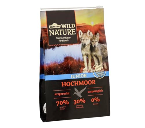 Dehner Wild Nature Hundefutter Hochmoor, Trockenfutter getreidefrei / zuckerfrei, für Welpen und junge Hunde, Ente, 4 kg von Dehner