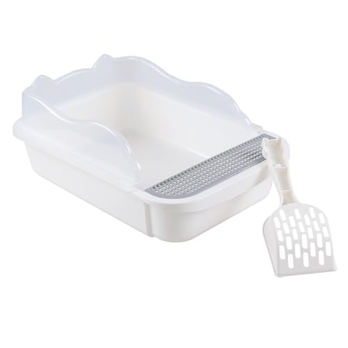 Dehouse Anti Splash Pet Litter Box ​ mit Rahmen, Open Top Katzentoilette von Dehouse