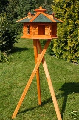 Deko-Shop-Hannusch XXL Vogelhaus Vogelvilla mit Ständer Nr16 Dach grün von Deko-Shop-Hannusch