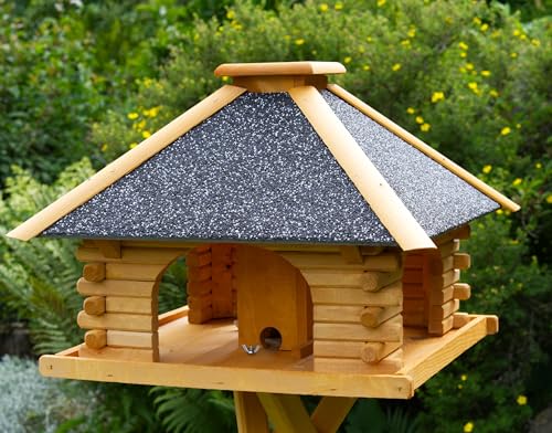 Deko-Shop-Hannusch Massives Futterhaus mit Strukturputz V20 Stein, Vogelhaus, Vogelvilla, Vogelhäuschen, Vogelhäuser, Vogelfutterhaus von Deko-Shop-Hannusch