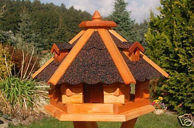 Deko-Shop-Hannusch Vogelhäuschen, Vogelhaus, Vogelfutterhaus, mit Bitumschindeln, behandelt, Vogelfutterhaus, Futtersilo, Silo von Deko-Shop-Hannusch