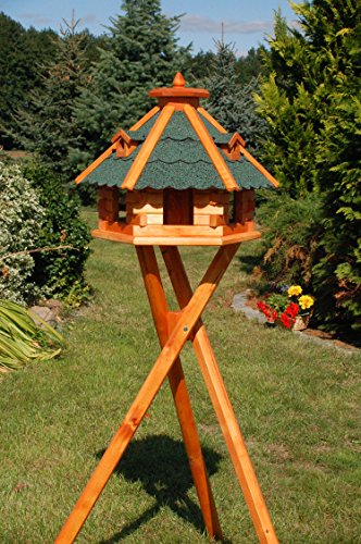 Deko-Shop-Hannusch sechseckiges Vogelhaus mit Ständer, Bitumschindeln von Deko-Shop-Hannusch