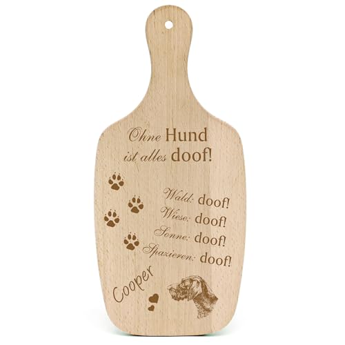 Dekolando Deko Hundeschild Geschenk Hund Deutsch Drahthaar -... Alles Doof- Hundeschilder Hundebesitzer Hundemama Hundepapa Hundeliebhaber Hundehalter von Dekolando