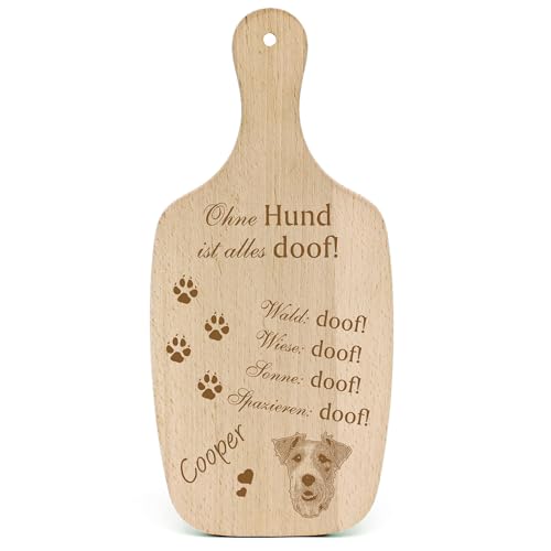 Dekolando Deko Hundeschild Geschenk Hund Drahthaar Foxterrier -... Alles Doof- Hundeschilder Hundebesitzer Hundemama Hundepapa Hundeliebhaber Hundehalter von Dekolando