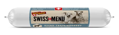 DeliBest SWISS MENU TrainingGoody Pferdefleisch I aus frischem Pferdefleisch und natürlichen Zutaten I Trainingsleckerlie I Hunde Snack für sensible Hunde I Leckerlies für Hunde 200 g von DeliBest