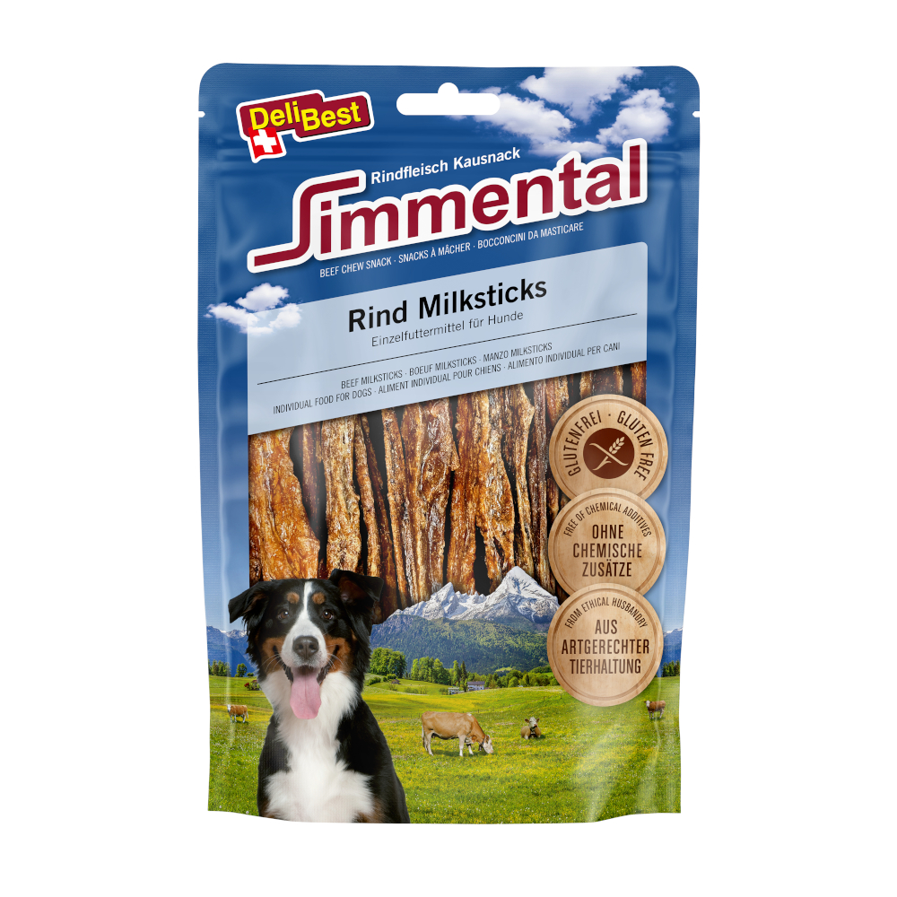 DeliBest Simmental Rind Milksticks - Sparpaket: 2 x 200 g von DeliBest