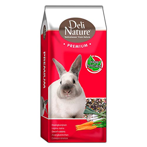 DELINATURE Premium-Mischung für Zwergkaninchen, groß, 15 kg, kleine Säuglinge von Deli Nature