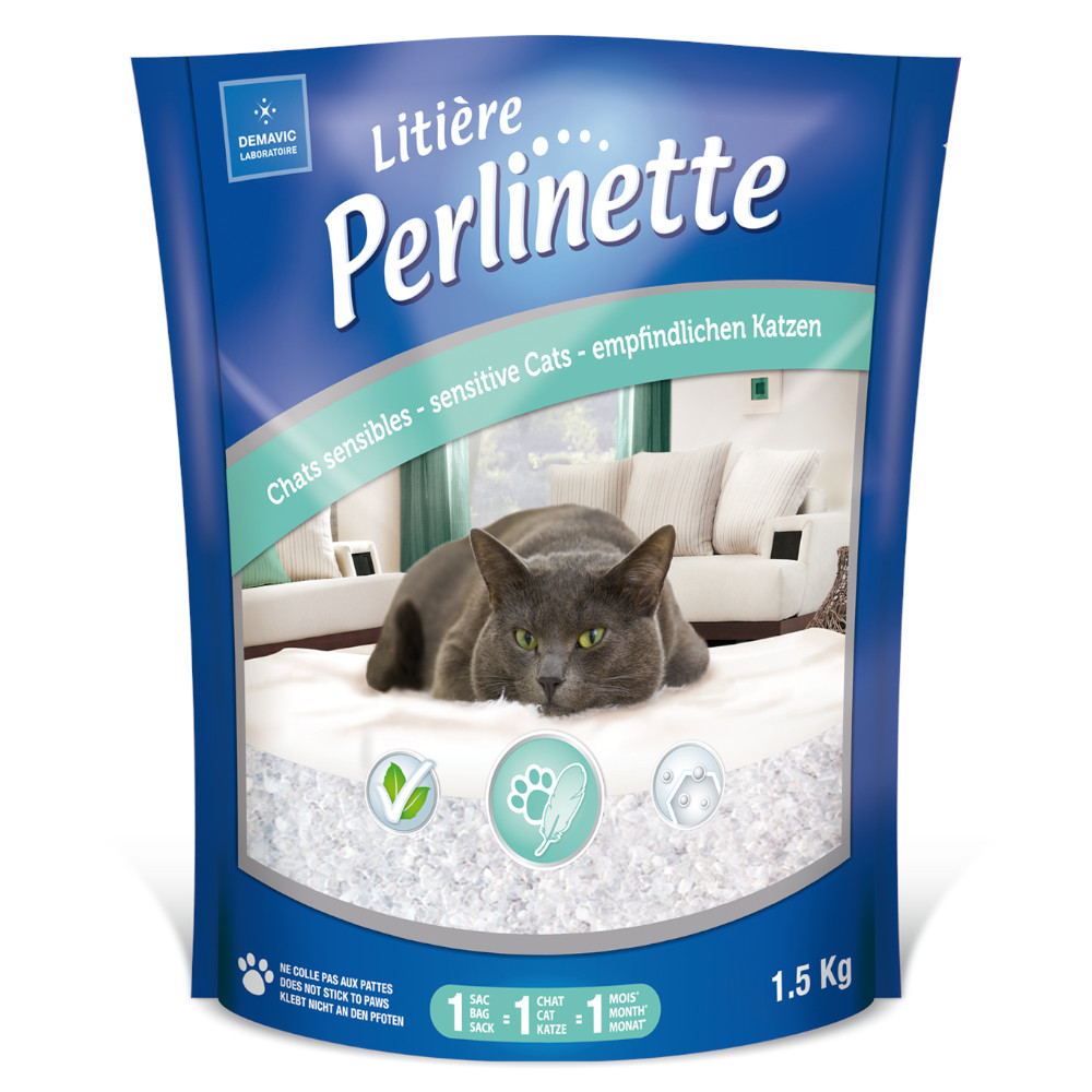 Perlinette Sensible Katzenstreu - Sparpaket: 2 x 1,5 kg von Demavic