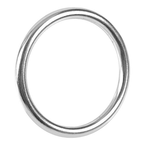 Demeras Geschweißter O-Ring Edelstahlboot Marine Geschweißter Ring Polierter Kreis für Yoga-Ringe Haustiere Tauchen Klettern(6 * 40mm) von Demeras