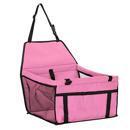 Demiawaking Faltbarer Haustier-Hunde Katzen Autositz Safe Reise Träger Zwinger Welpen Handtasche (Rosa) von Demiawaking