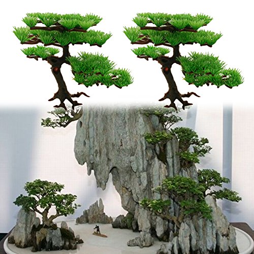 Demiawaking Künstliche Pflanze Aquarium Rockery Bonsai Hotel Ornament Deko von Demiawaking