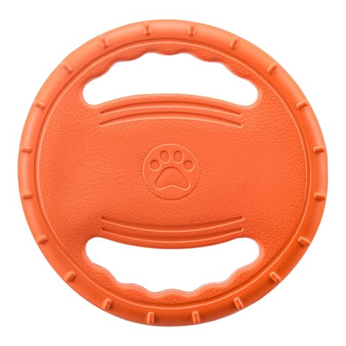 Demsyeq Flying Disc Hundespielzeug - Zahnreinigung Hundespielzeug | Zerrscheibe Apportierspielzeug, interaktives Kauspielzeug für kleine mittelgroße Hunde, geistig stimulierendes Spielzeug von Demsyeq