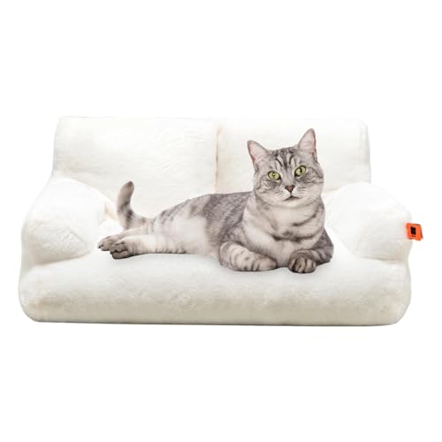 Demsyeq Katzenbett Sofa – warmes Haustiersofa Katzenbett – rutschfeste Unterseite, Plüsch-Welpenbett, kleines Hundesofa, Haustierbett für Haustierbedarf, kleine, mittelgroße Hunde, Katzen von Demsyeq