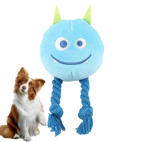 Demsyeq Quietschendes Hundespielzeug, Quietscher für Hundespielzeug,Kaubares Quietschspielzeug mit starkem Knotendesign | Beißringe für Hunde, dekorative, weiche, multifunktionale Entspannungsartikel von Demsyeq