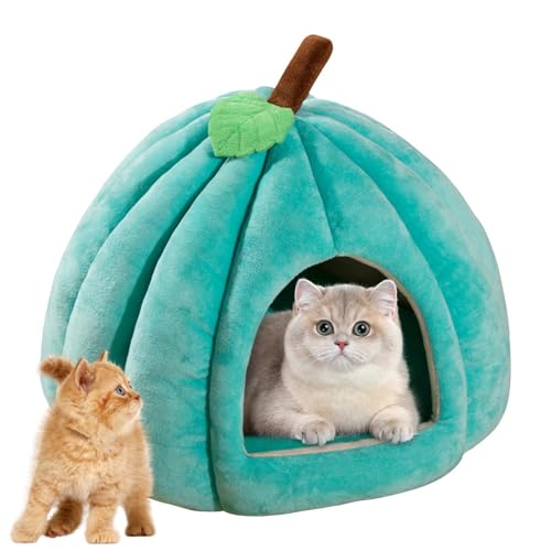 Katzenhöhle Bett Katzenhöhle Haustierzelt Höhle Bett für Hunde Haustier Höhle Bett Halloween Katzenhaus Kristall Samt + PP Baumwolle umschlossen Thermo Haustier Haus Haustier Schlafbett von Demsyeq