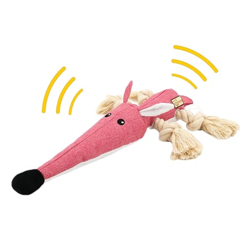 Plüschspielzeug für Hunde mit Quietscher, beißendes Spielzeug für Welpen – Plüschspielzeug für mittelgroße Hunde, interaktives beißendes Hundespielzeug von Demsyeq