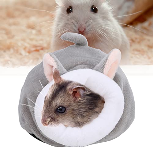 Denash Mini-Schlafnest, Warmer, Weicher Eichhörnchen-Hauskäfig, Warmes Haustier-Schlafnest aus Baumwolle, für Igel, Hamster, Heimtierhandlung, Kleintiere (graues Baby) von Denash