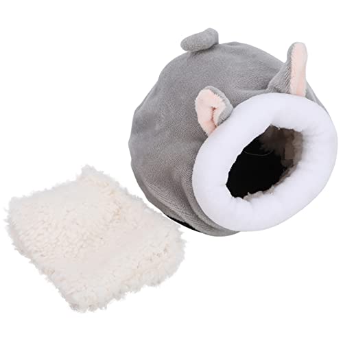 Denash Mini-Schlafnest, Warmer, Weicher Eichhörnchen-Hauskäfig, Warmes Haustier-Schlafnest aus Baumwolle, für Igel, Hamster, Heimtierhandlung, Kleintiere (graues Baby) von Denash