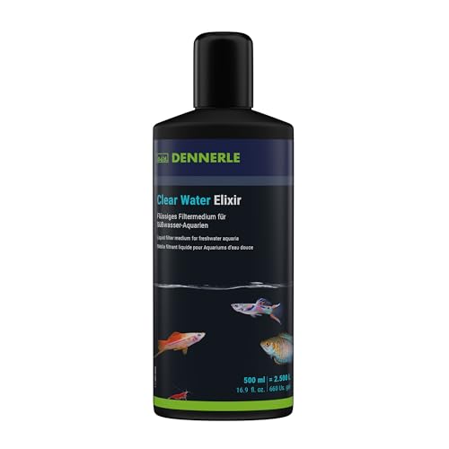 Dennerle Clear Water Elixir, 500 ml - Flüssiges Filtermedium zur Wasserklärung, Pflege und Vorbeugung, Wasseraufbereiter für Aquariumwasser von Dennerle