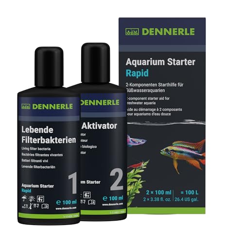 Dennerle 1681 Aquarium Starter Rapid 200 ml, 2-Komponenten Bio-Aktivator für einen schnellen und sicheren Aquarienstart von Dennerle