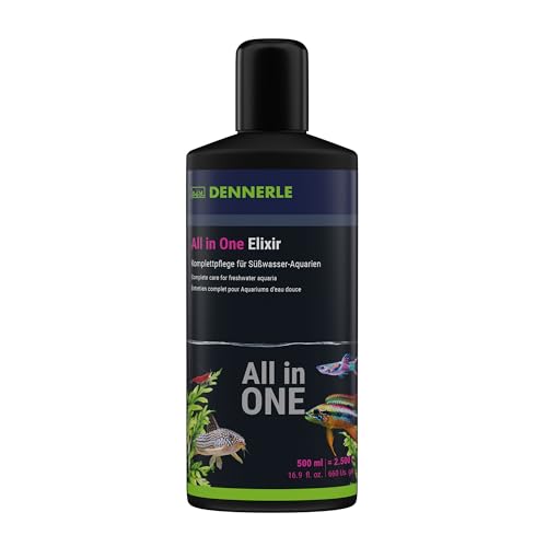 Dennerle All in One Elixir, 500 ml - Komplettpflege für Fische, Garnelen, Pflanze, Filter und Wasser von Dennerle