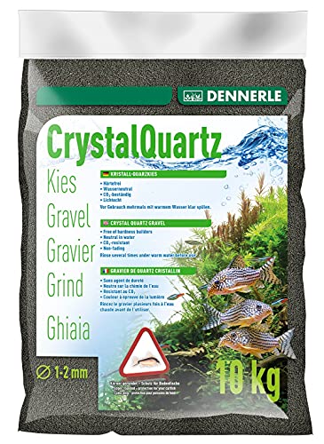 Dennerle Aquarienkies Diamantschwarz 10 kg - Bodengrund für Aquarien - Körnung 1-2 mm von Dennerle