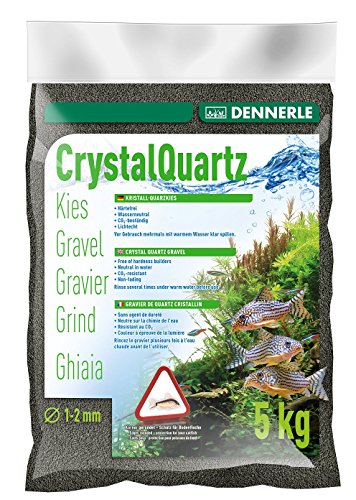 Dennerle Aquarienkies Diamantschwarz 5 kg - Bodengrund für Aquarien - Körnung 1-2 mm von Dennerle