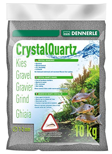 Dennerle Aquarienkies Schiefergrau 10 kg - Bodengrund für Aquarien - Körnung 1-2 mm von Dennerle