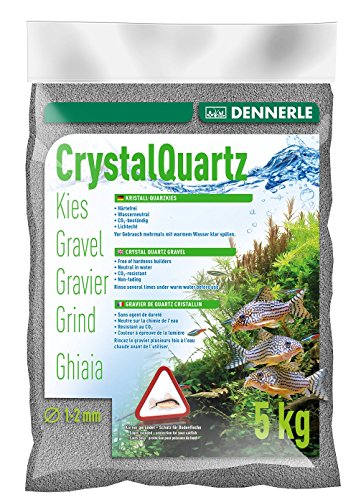 Dennerle Aquarienkies Schiefergrau 5 kg - Bodengrund für Aquarien - Körnung 1-2 mm von Dennerle