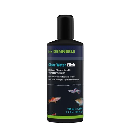 Dennerle Clear Water Elixir, 250 ml - Flüssiges Filtermedium zur Wasserklärung, Pflege und Vorbeugung, Wasseraufbereiter für Aquariumwasser von Dennerle