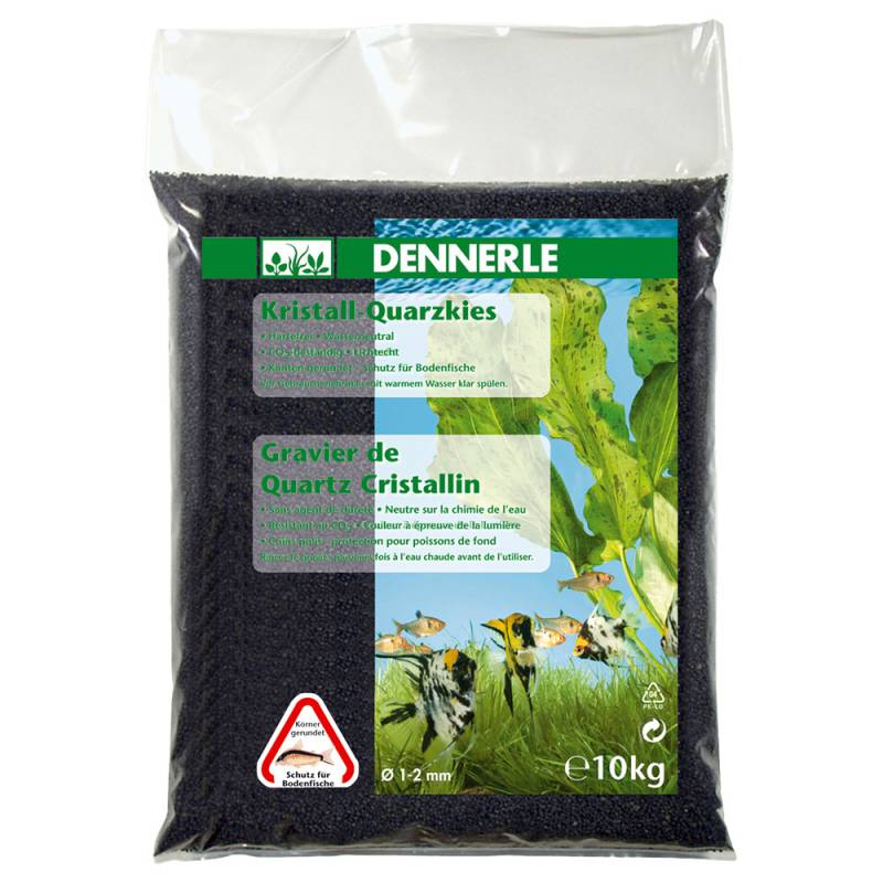 Dennerle Kristall-Quarzkies 1-2 mm (10 kg) - diamantschwarz von Dennerle