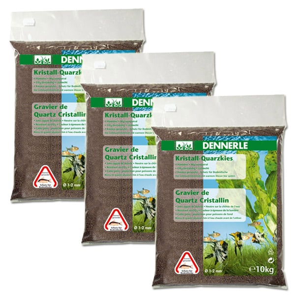 Dennerle Kristall Quarzkies Dunkelbraun 3x10kg SPARANGEBOT von Dennerle