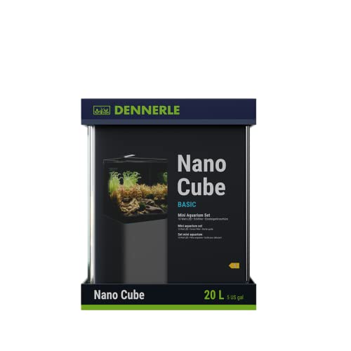 Dennerle Nano Cube Basic, 20 Liter - Mini Aquarium mit Abgerundeter Frontscheibe von Dennerle