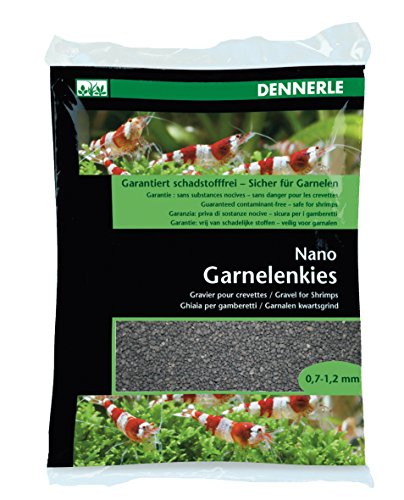 Dennerle Nano Garnelenkies | CO2 beständiger Aquarienkies | Geeignet für Garnelen und Krebse (Sulawesi Schwarz) von Dennerle