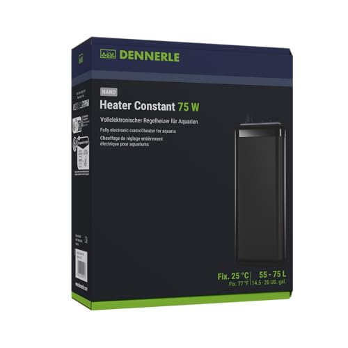 Dennerle Nano Heater Constant 75 W - Vollelektronischer Regelheizer für Aquarien von 55-75 Liter von Dennerle