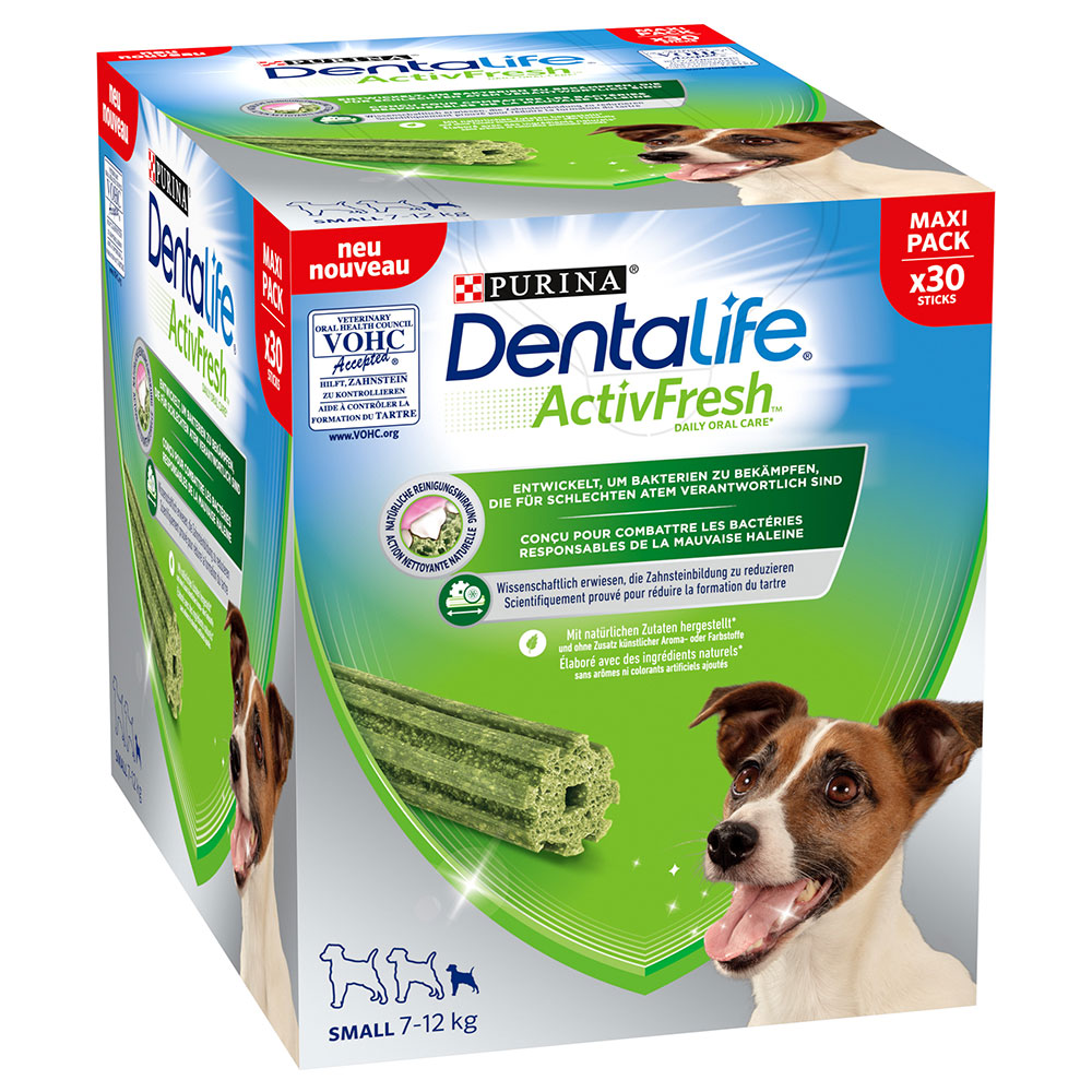 2 + 1 gratis! 3 x PURINA Dentalife Tägliche Zahnpflege-Snacks - Active Fresh: für kleine Hunde - 90 Sticks von Dentalife