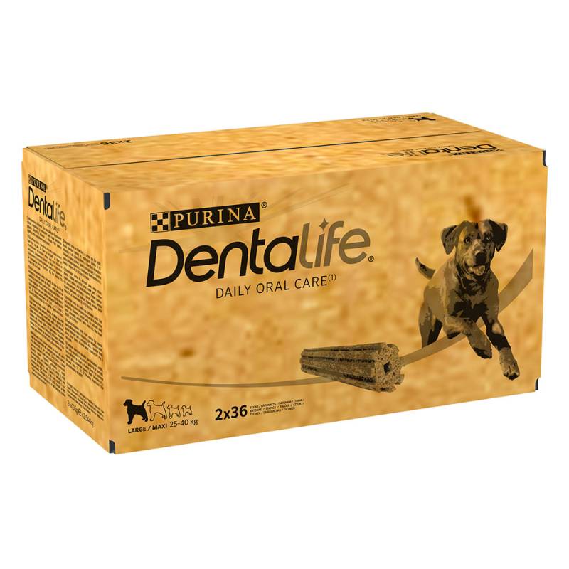 2 + 1 gratis! 3 x PURINA Dentalife Tägliche Zahnpflege-Snacks - für große Hunde - 216 Sticks von Dentalife