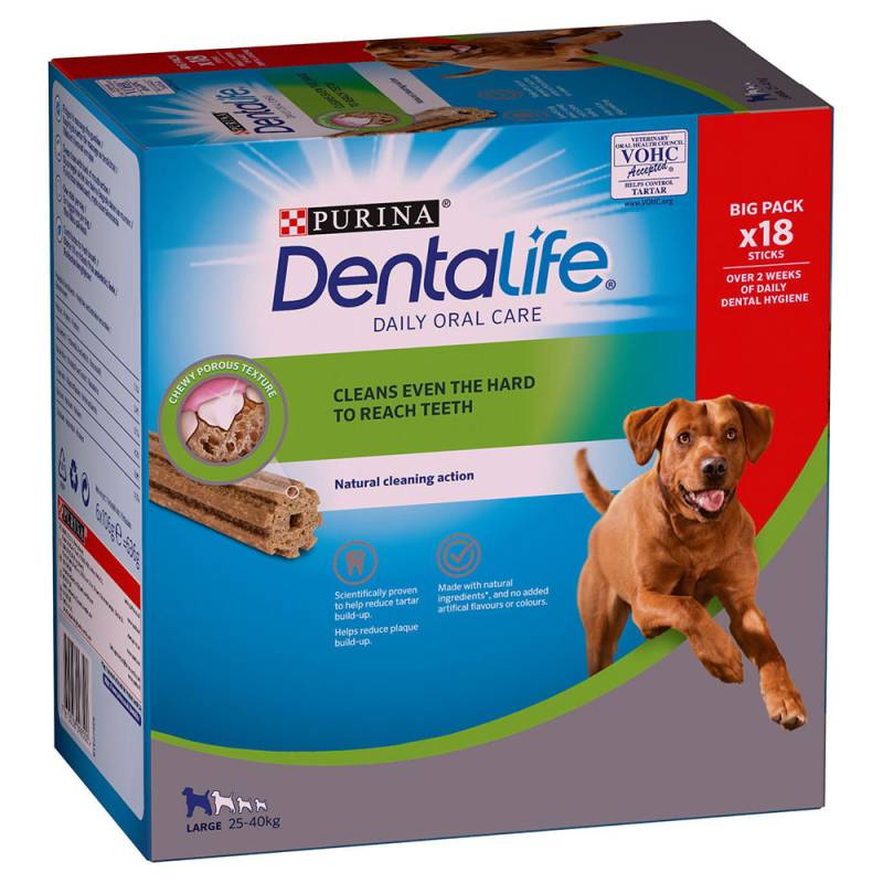 2 + 1 gratis! 3 x Purina Dentalife Hundesnacks - für große Hunde - 54 Sticks von Dentalife