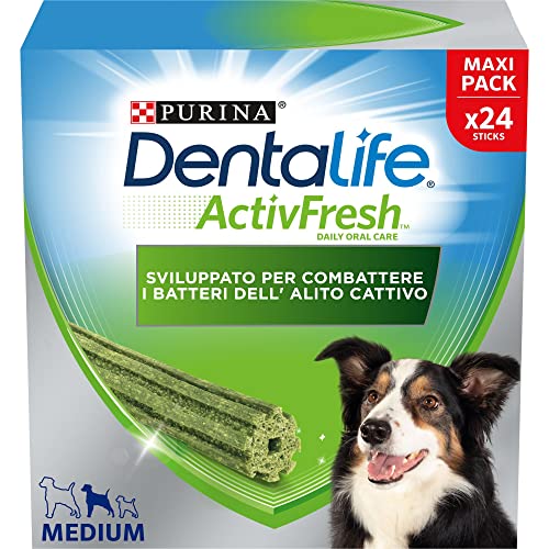 Dentalife ActivFresh Medium Snack für mittelgroße Hunde, 24 Sticks von Dentalife