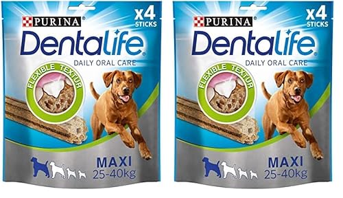 Dentalife Dentalife PURINA Dentalife Hunde-Zahnpflege-Snacks für kleine bis große Hunde, reduziert Zahnsteinbildung, 5er oder 12er Pack große Hunde, 6 x 142 g von Dentalife