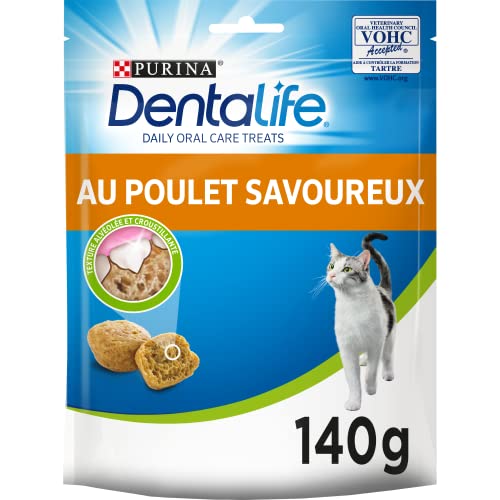 Dentalife Katze mit Huhn – 140 g – Leckerli für ausgewachsene Katzen – 5 Stück von Dentalife