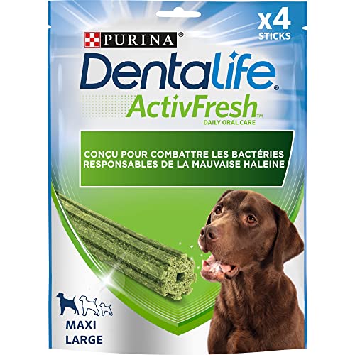 PURINA DENTALIFE ACTIVFRESH Large | Leckerlis für große Hunde | 4 Kaustäbchen | Spirulina und Honig | 1 Stück | 115 g von Dentalife